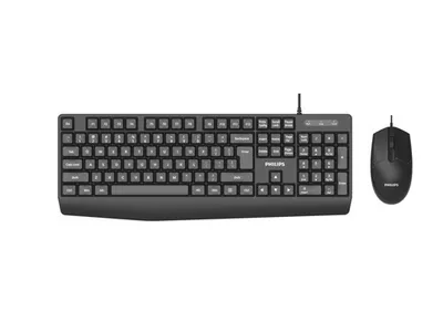 Клавиатура Philips SPK6237, проводная USB, 104 клавиши, чёрная