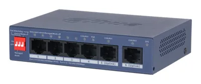 Коммутатор Dahua DH-CS4006-4GT-36, 4×1GbE PoE+ + 2×1GbE uplink, L2 управляемый