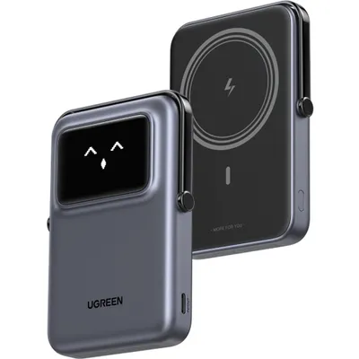 Пауэрбанк UGREEN PB764 45329, 10000 мА·ч, MagSafe, беспроводная зарядка 20 Вт, USB-C
