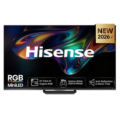 Телевизор Hisense 55UR8S, 55", 4K UHD, RGB Mini LED, 180 Гц, Smart TV