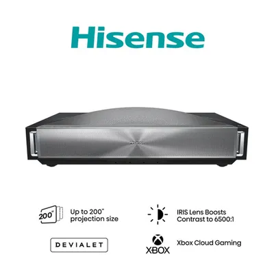 Лазерный проектор Hisense PX4PRO, 4K UHD, 3500 лм, 80–200", 25 000 ч