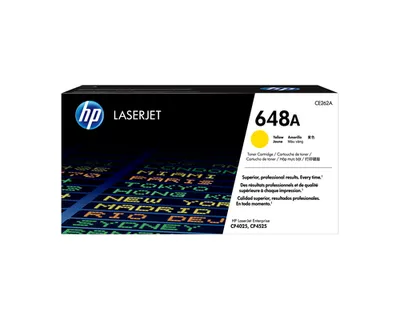 Картридж HP CE262A (648A), лазерный, желтый, 11000 стр.