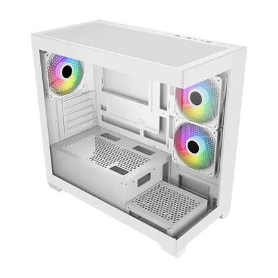 Корпус FSP S340-WA, Midi Tower, mATX/Mini-ITX, без БП, белый