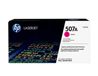 Картридж HP CE403A (507A), пурпурный, 6000 страниц, для CLJ M551