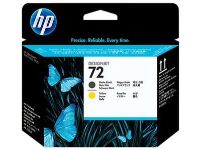 Печатающая головка HP C9384A (№72), матовый чёрный и жёлтый, DesignJet