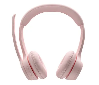 Гарнитура Logitech Zone 300, Bluetooth, 2 микрофона, розовая