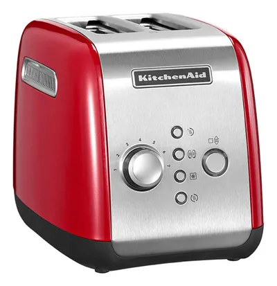 Тостер KitchenAid 5KMT221EER, 2 тоста, 1100 Вт, 7 уровней, красный
