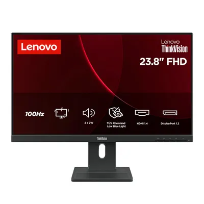 Монитор Lenovo ThinkVision E24-40 64BAMAT1UK, 23.8" FHD IPS, 100 Гц, HDMI/DP/VGA