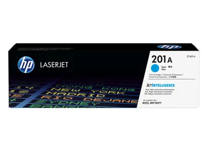 Картридж HP CF401A (201A) голубой, для LaserJet Pro M252/M274/M277, 1400 стр.