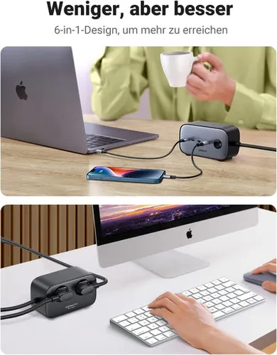 Зарядное устройство UGREEN CD270 Nexode Power Strip 100W, 3C1A, 3680 Вт