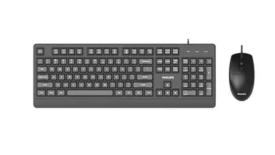 Комплект клавиатура+мышь Philips SPT6247B/60, проводной, USB 2.0, 1200dpi