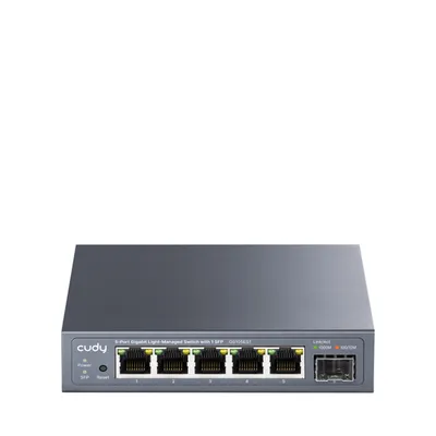 Коммутатор Cudy GS105ES1, 5×1GbE + 1 SFP, L2 Easy-Managed