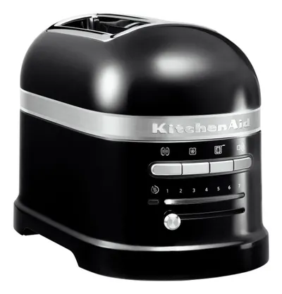 Тостер KitchenAid 5KMT2204EOB Artisan, 2 ломтика, 1250 Вт, 7 уровней, чёрный