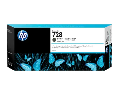 Картридж HP 728 (F9J68A), матовый чёрный, 300 мл, для DesignJet T730/T830