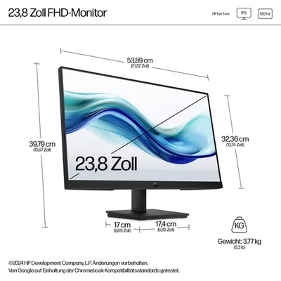 Монитор HP Series 3 Pro 324pf, 23,8", IPS, 1920×1080, 100 Гц, HDMI/DP/VGA