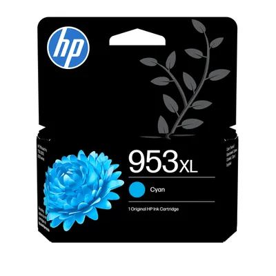 Картридж HP 953XL F6U16AE, голубой, пигментные чернила, 18 мл, 1450 стр.