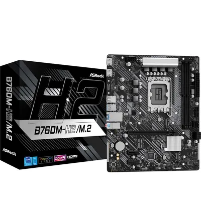 Материнская плата ASRock B760M-H2/M.2, LGA1700, B760, 2xDDR5, mATX