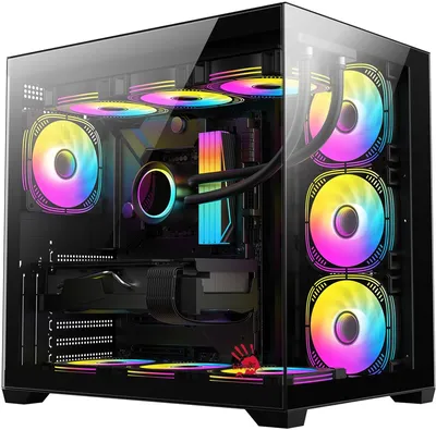 Корпус Bloody CC-122V2-BK, ATX, без БП, 10×120мм, USB 2.0/3.0