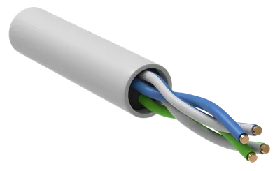 Кабель Пожтехкабель-СКС 202-007, U/UTP, 2 пары, кат.5e, 24 AWG, PVC, 305 м