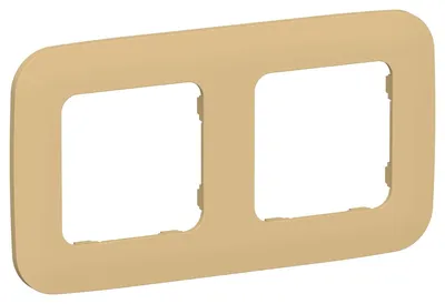 Рамка IEK FLITE FI-M22-31-20-K89, 2 поста, пластик, матовая, коричневая, IP20