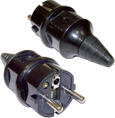 Вилка разборная LANMASTER LAN-CEE-7/7-180, CEE 7/7 Schuko, 16 А, 250 В, IP44