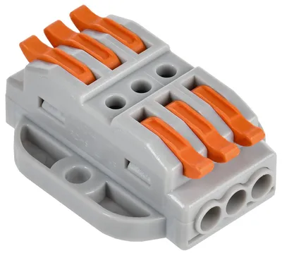 Клемма строительно-монтажная IEK UKZ20-4133P-050, СМК 222-4133P, проходная, 50шт