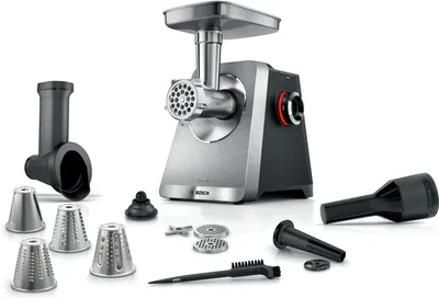 Мясорубка Bosch Series 8 MFWS840M, 2500 Вт, 4.5 кг/мин, чёрная