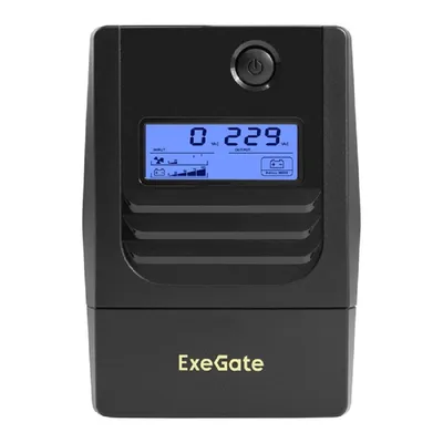 ИБП ExeGate Power Smart LB-800.LCD.AVR.2SH.USB (EX299764RUS), 800 ВА / 480 Вт, 2×Schuko