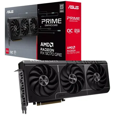 Видеокарта ASUS PRIME RX9070GRE OC, 12 ГБ GDDR6, 192 бит, PCIe 5.0