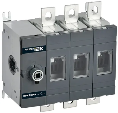 Выключатель-разъединитель IEK MI-VR10-3-0200-R, 3P, 200 А, 1000 В, IP00