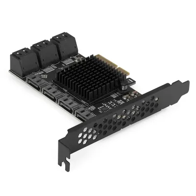 Контроллер ExeGate EXE-510, PCI-E x4, 10×SATA 6 Гбит/с, ASM1166+JMB575