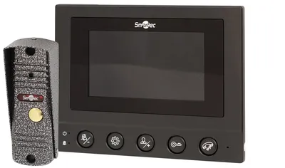 Комплект домофона Smartec ST-MS604S-BK, 4" монитор, панель 600ТВЛ