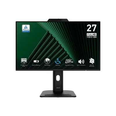 Монитор MSI PRO MP272PMG, 27" IPS, 1920×1080, 120 Гц, 4 мс, веб-камера, USB-хаб
