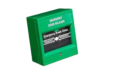 Кнопка аварийного выхода Hikvision DS-K7PEB, 3 А DC36 В, 86×86×50 мм