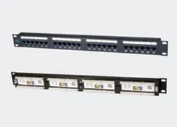 Патч-панель Eurolan 27B-U5-24BL, 19" 1U, 24×RJ45 кат.5e, неэкранированная, чёрная
