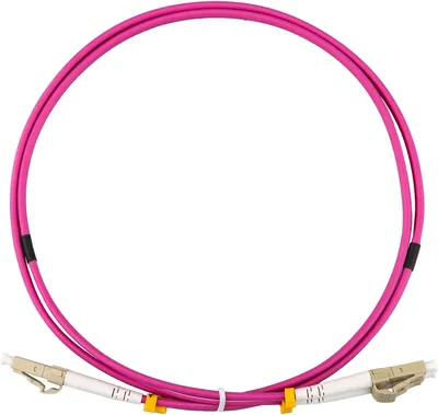 Патч-корд оптический REXANT 50-2611-1, LC/UPC–LC/UPC, MM OM4, duplex, 1 м