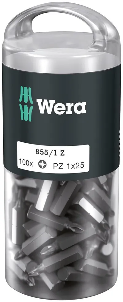 Набор бит WERA WE-072443, PZ1, 100 шт, 25 мм, хвостовик 1/4"