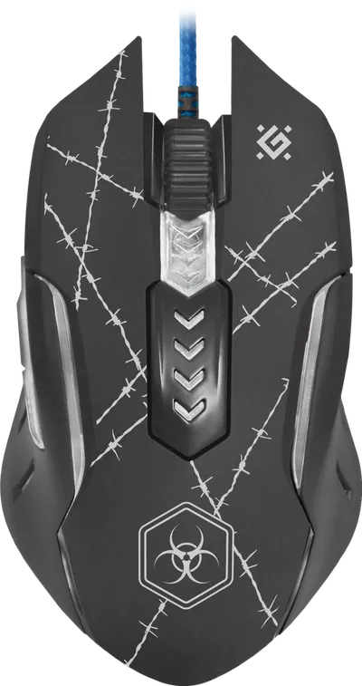 Мышь Defender Forced GM-020L, проводная, оптическая, USB, 6 кнопок, 800–3200 dpi