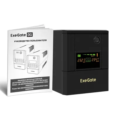 ИБП ExeGate Power Smart LB-2000.LCD.AVR.4SH EX299821RUS, 2000 ВА/1200 Вт, AVR, 4×Schuko