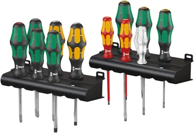 Набор отвёрток Wera Kraftform XXL we-051010, 12 предметов, PH/PZ/SL