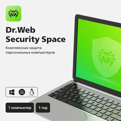 Антивирус Dr.Web Security Space LHW-BK-12M-1-A3, 1 ПК, 12 мес