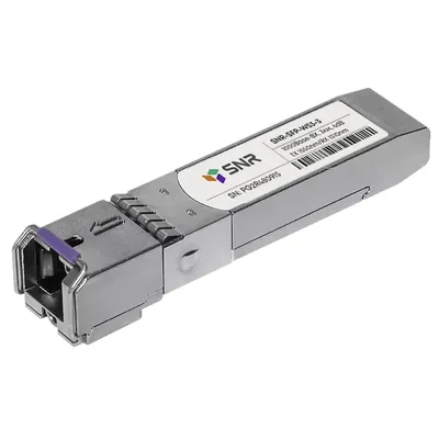 SNR SNR-SFP-W53-3 Одноволоконный модуль, SFP WDM 1000Base-BX, разъем SC, рабочая длина волны Tx/Rx: 1550/1310нм, дальность до 3км (6dB), с поддержкой функции DDM