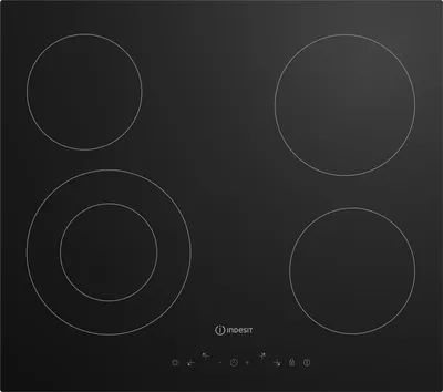 Варочная поверхность Indesit IRT 260, электрическая, стеклокерамика, 4 конфорки, 6700 Вт