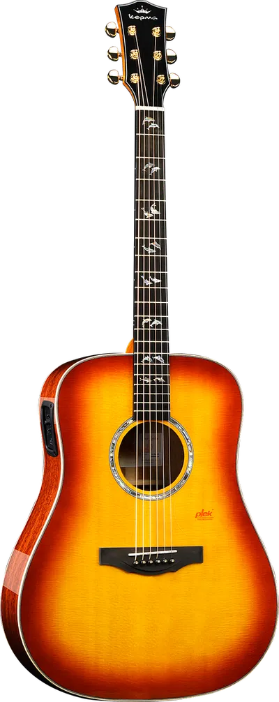 Электроакустическая гитара Kepma A1E-D-BS, Cherry Burst
