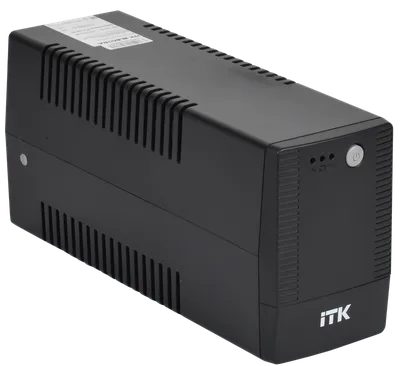 ИБП ITK EST-1000VA-1-001-S-L, 1000ВА/600Вт, 2×Schuko, LCD