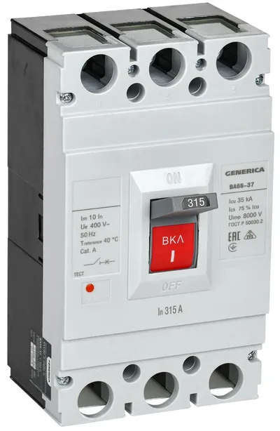Автоматический выключатель IEK ВА66-37 3Р 315 А 35 кА