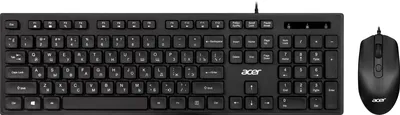 Комплект Acer OCC504, клавиатура + мышь, USB, черный