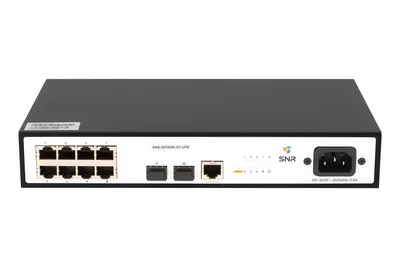 Коммутатор SNR SNR-S2982G-8T-UPS, L2, 8×1GbE, 2×SFP, встроенный UPS