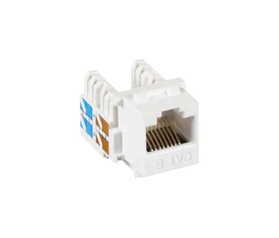 Модуль Keystone NETLAN EC-UKJ-UE2-WT-10, RJ45, кат.6, белый, 10шт.