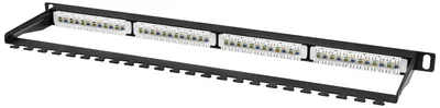 Патч-панель SNR SNR-UD-0.5U24-6-H, 19", 24 порта, cat.6, 0.5U, неэкранированная
